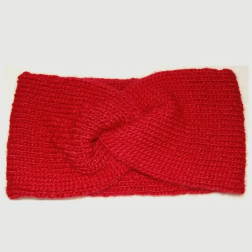 NEW Handmade Twist Headband, Double-Layer, Red